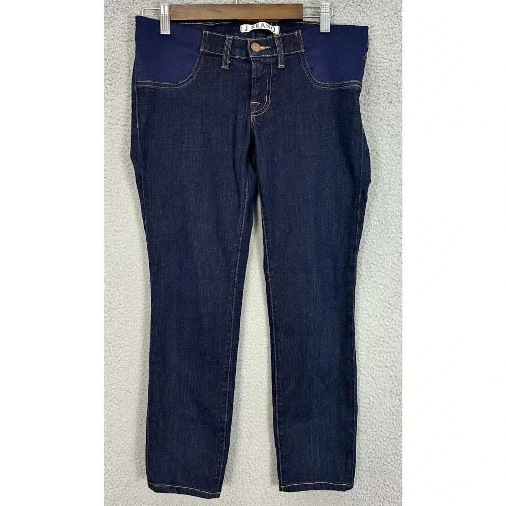 J Brand Mama J Maternity Jeans 30 Blue Dark Wash Stretch‎ Denim Starless